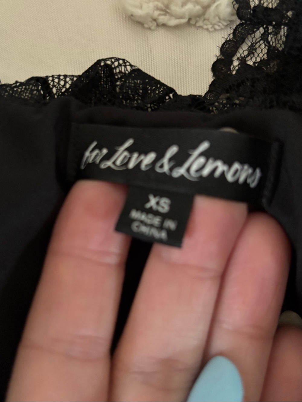 For Love & Lemons Quinn lace blouse size XS EUC - Picture 14 of 14